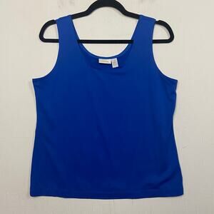 Chico’s Women's Blue Scoop Neck Tank Top Size Large